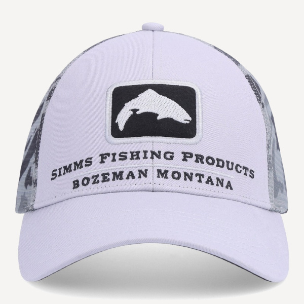 Кепка Simms Trout Icon Trucker (; one size; ghost camo steel)